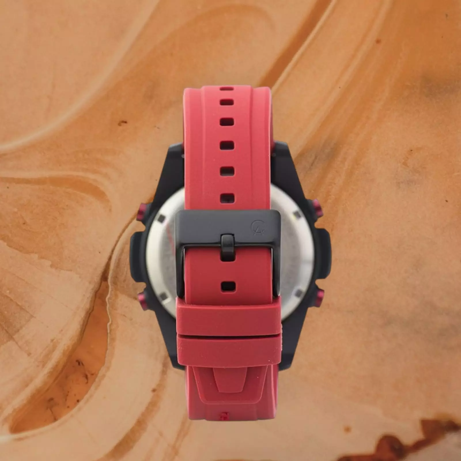 Alexandre christie 9371 Karet Merah Ring Hitam Digital Cowok