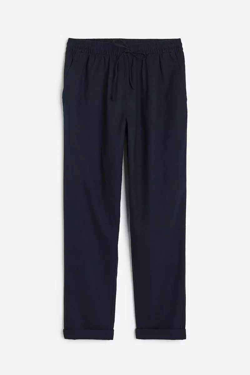 Buy H&M Linen-blend joggers 2024 Online | ZALORA Singapore