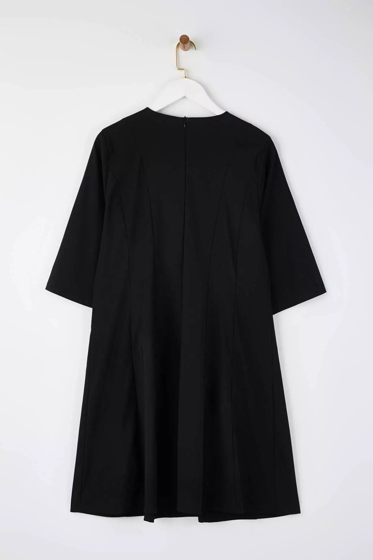 Buy Trendyol Black Three Quarter Sleeve Godeli Mini Woven Plus Size Dress  Tbbaw26Ah00074 Online | ZALORA Malaysia