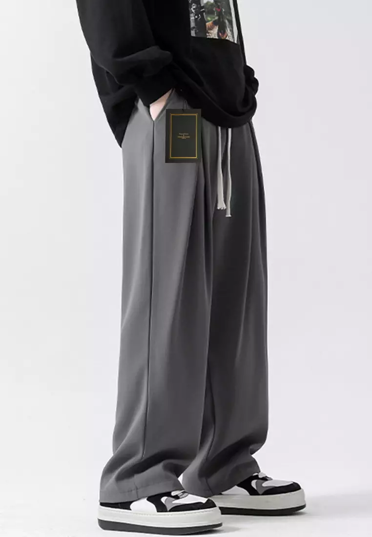 Drawstring Waist Wide-legged Pants LK-DPK2661