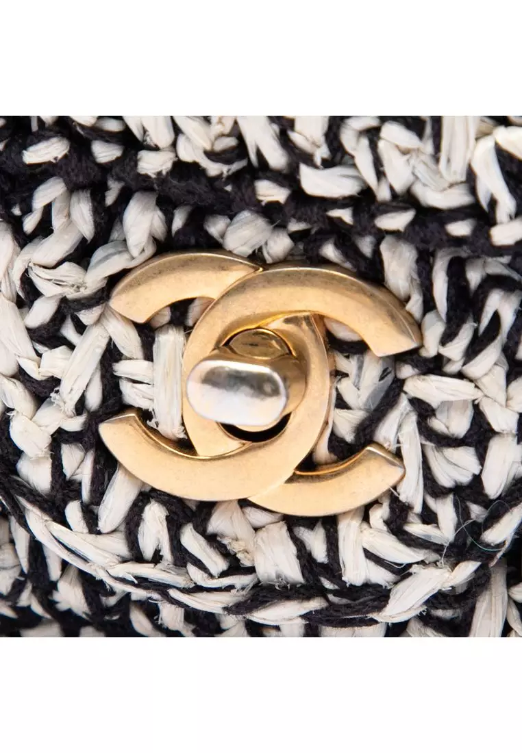 Pre-Loved Chanel Raffia Braided With Love Flap