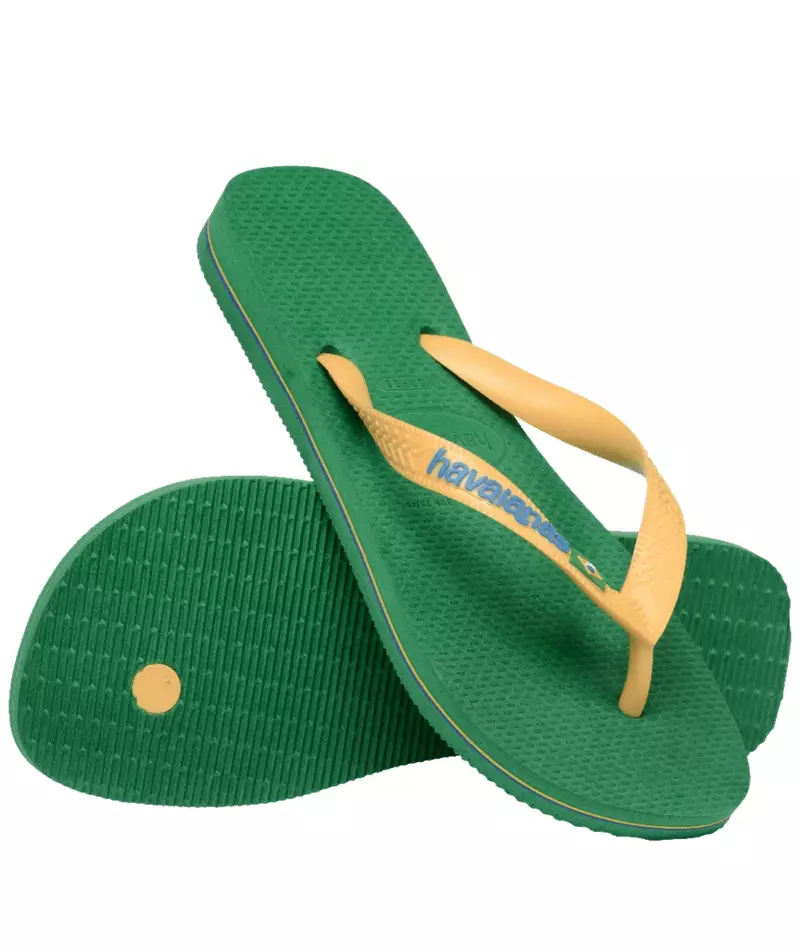 Havaianas 2079 Brasil Logo Green/Yellow - Sandal Pria