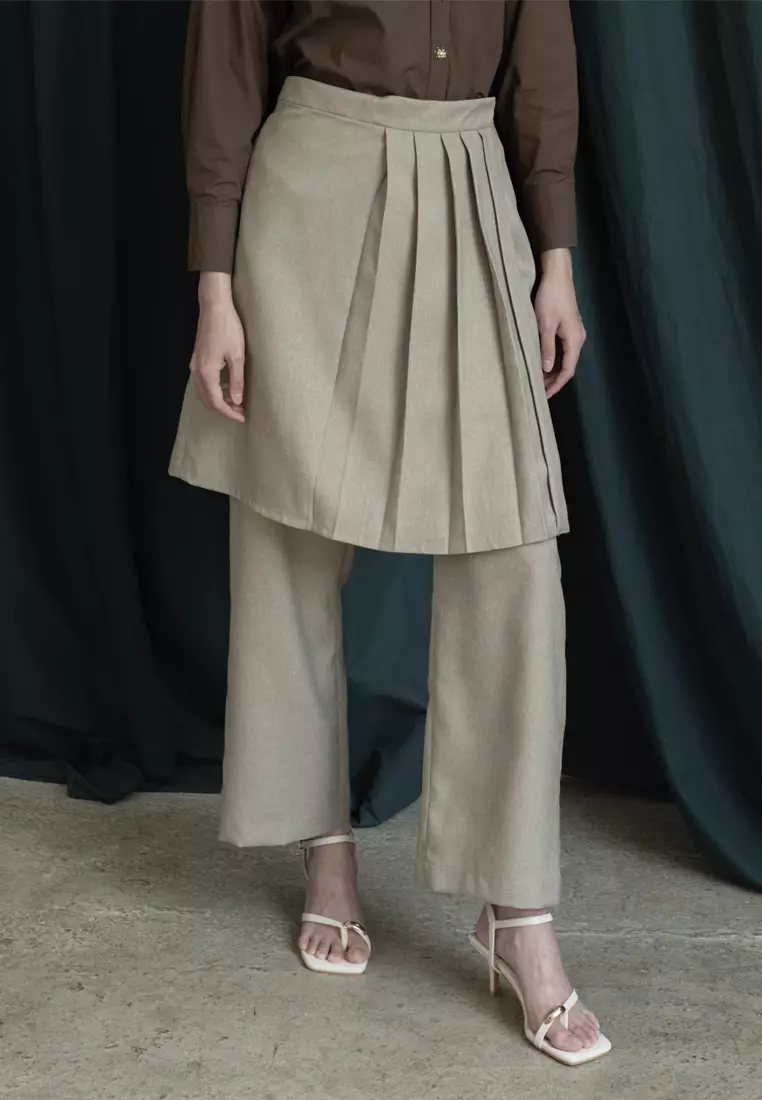 Jenna and Kaia - Veynn Pants Cedar Brown - Celana Panjang Wanita