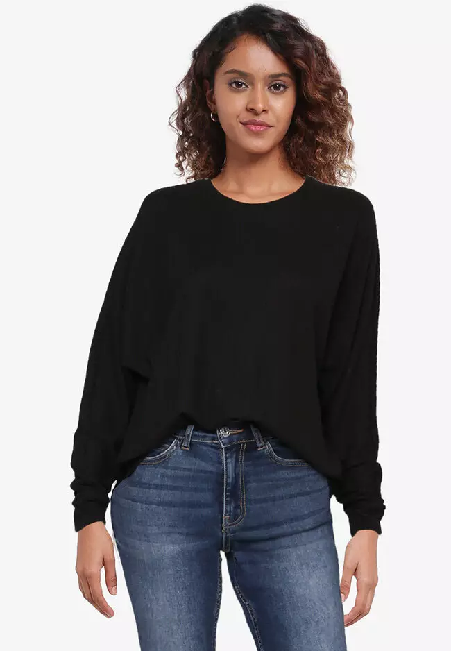 long sleeve batwing top