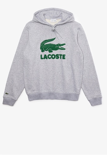 Buy Lacoste Men's Hooded Fleece Sweatshirt Printed Logo 2021 Online | ZALORA Philippines