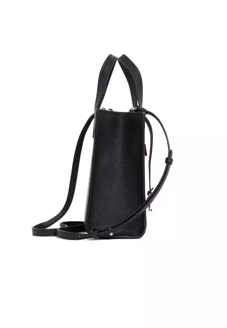 Mini Grind Leather Tote Black 4R3HTT020H02