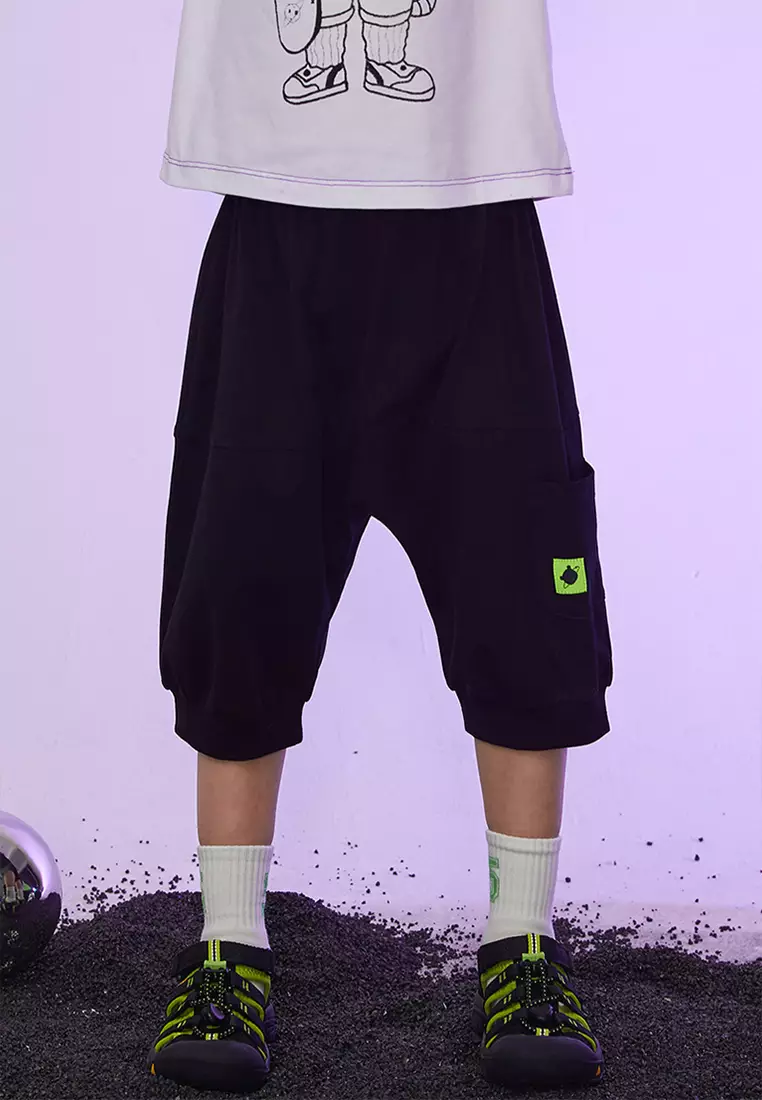 Logo Printed Mid Length Casual Shorts