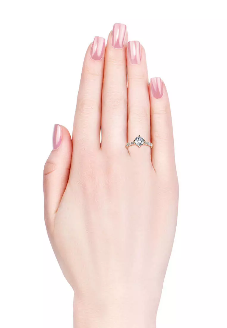 Luxx Ring (Rose Gold) - Cincin Crystal Swarovski® by Her Jewellery
