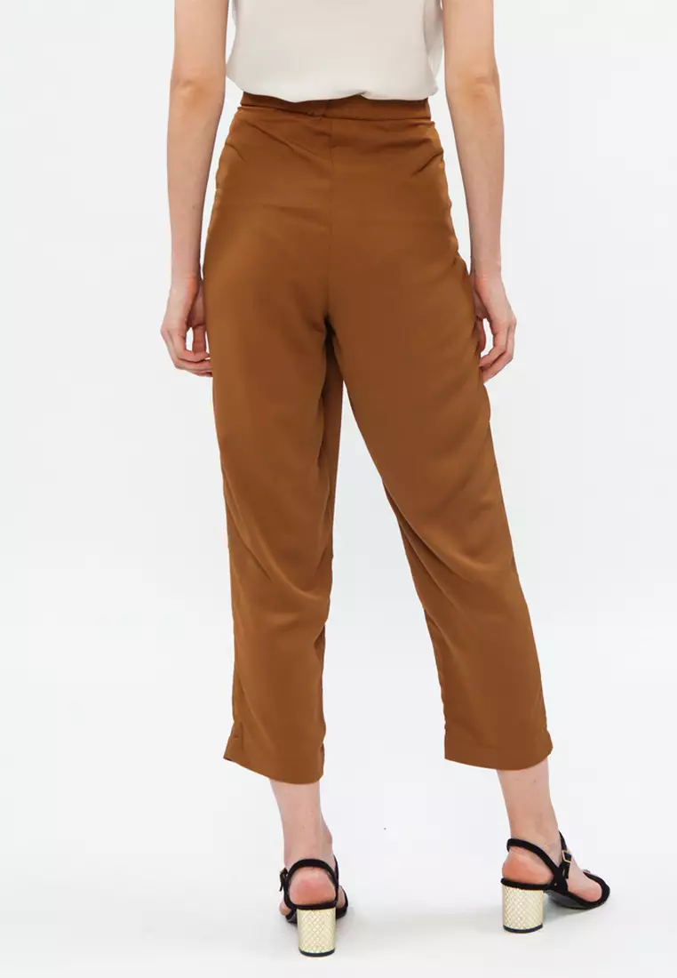 Basic Pleats Trouser BROWN