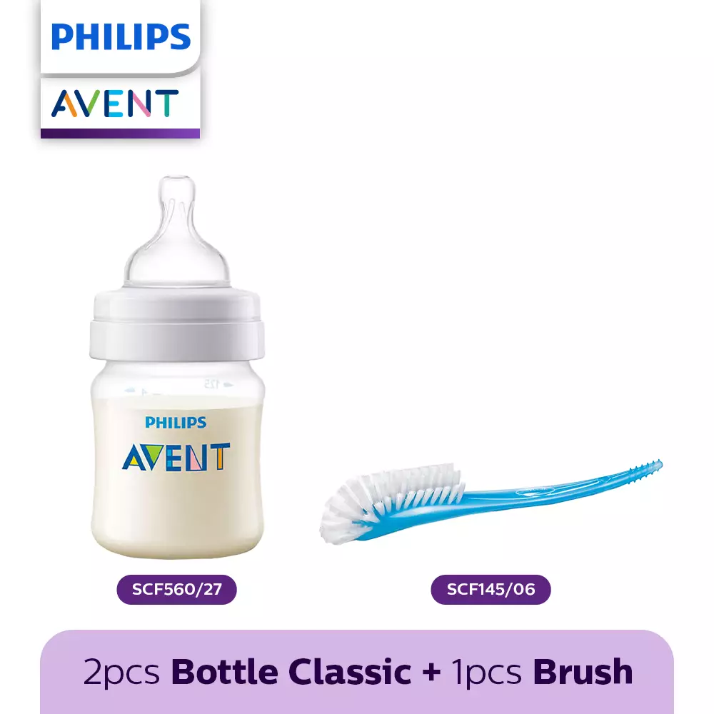 Philips Avent Baby Bottle and Nipple Brush, Blue , SCF145/06