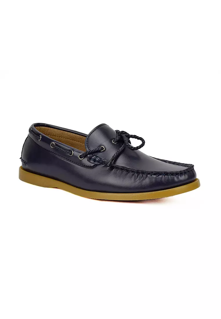 Men's Casual Boat Shoes MW 22339 Navy Blue C16