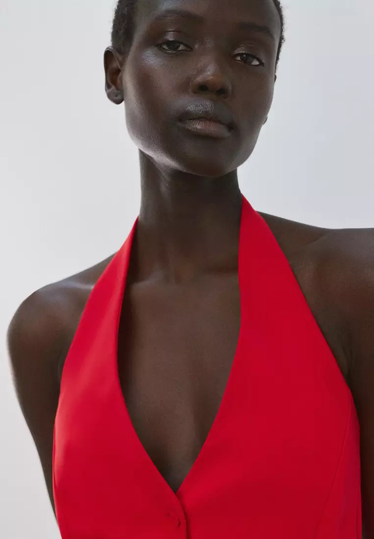 Peplum Top With Halter Neck