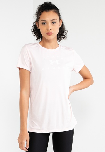 Under Armour pink Women's Velocity Arch Short Sleeves T-Shirt 42EBFAAE83E5FAGS_1