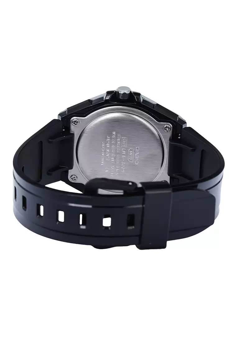 Casio - Jam Tangan Analog - Silver - Black Rubber Strap - LWA-300H-7E2