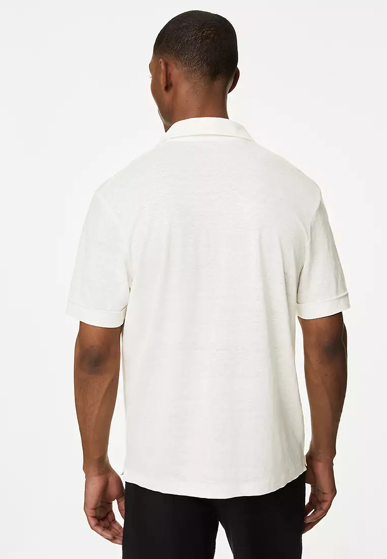 Pure Linen Polo Shirt