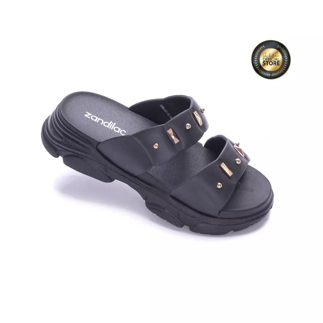 ZANDILAC - SANDAL WANITA DEWASA CH220523WD - HITAM