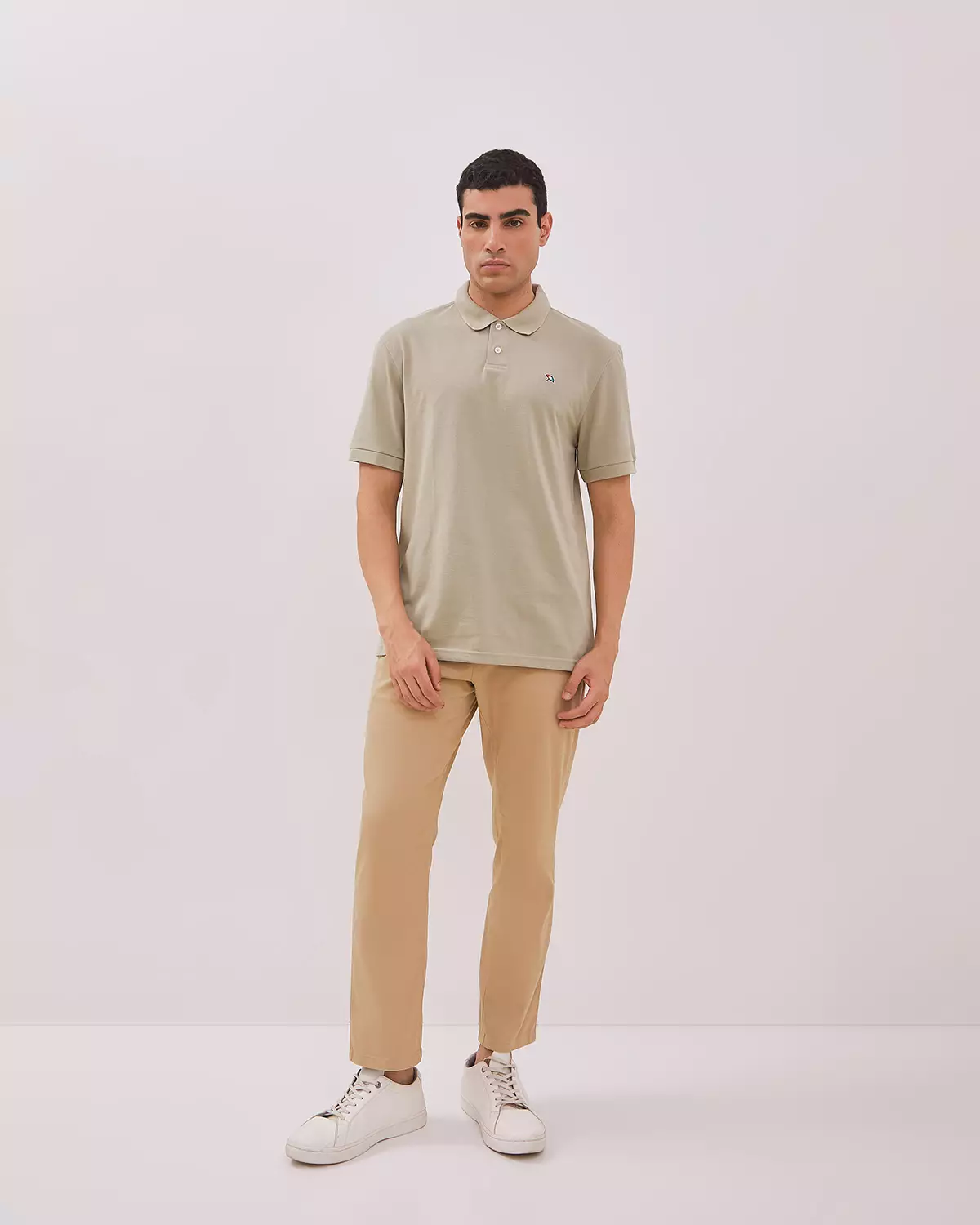 MEN'S GRAY SHORT SLEEVE POLO SHIRT