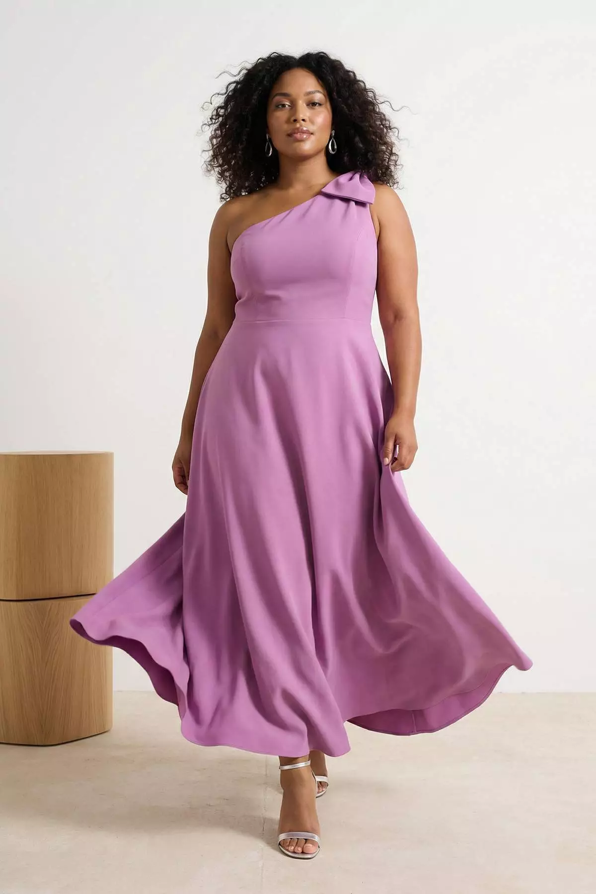 Pink Finike Woven Big Size Dress Tbbss25Ah00053