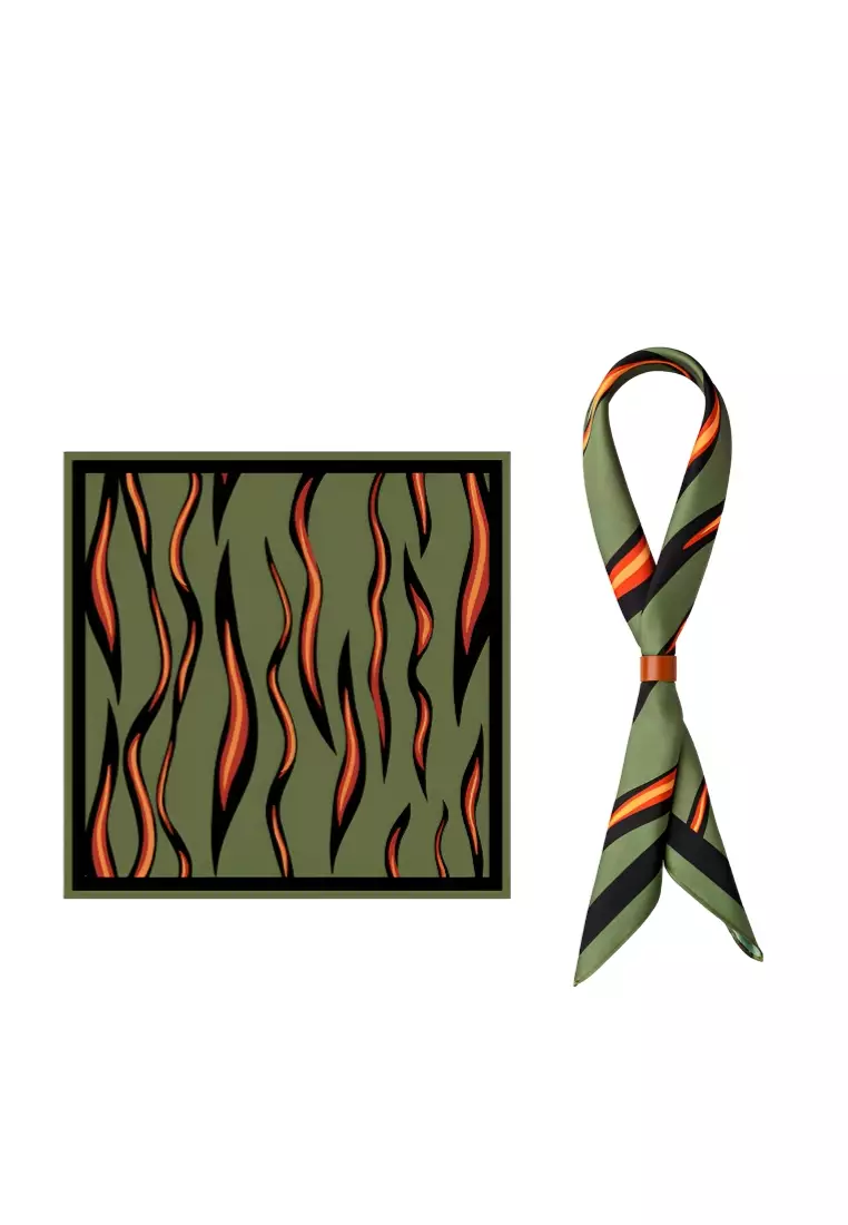 American Neutral Style Outdoor Square Scarf - Versatile Temperament, Retro Silk Scarf Design