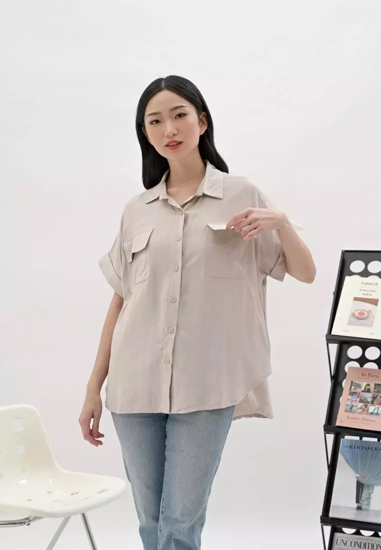 Mayonette Sophia Top - Baju Atasan Wanita Terbaru Kemeja Korean Style