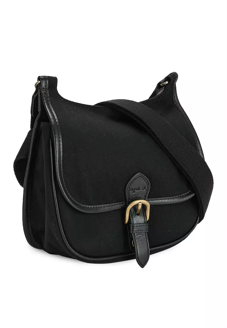 Buy agnès b. Buckle Canvas Crossbody Bag 2024 Online ZALORA