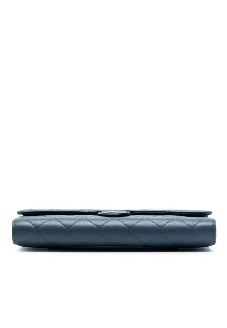 Pre-Loved Chanel Cc Lambskin Classic Long Flap Wallet