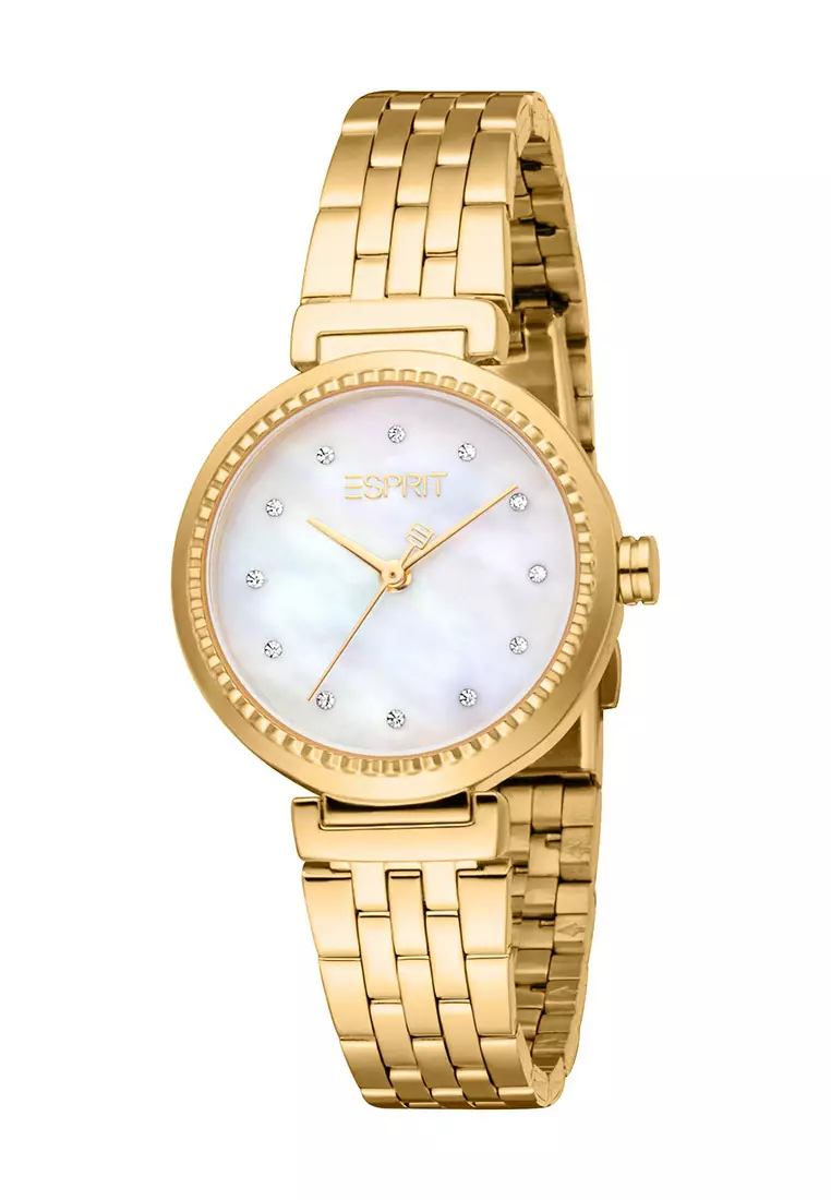 Esprit Leslie Gold Stainless Steel Analog Quartz Watch For Women ES1L506M0055