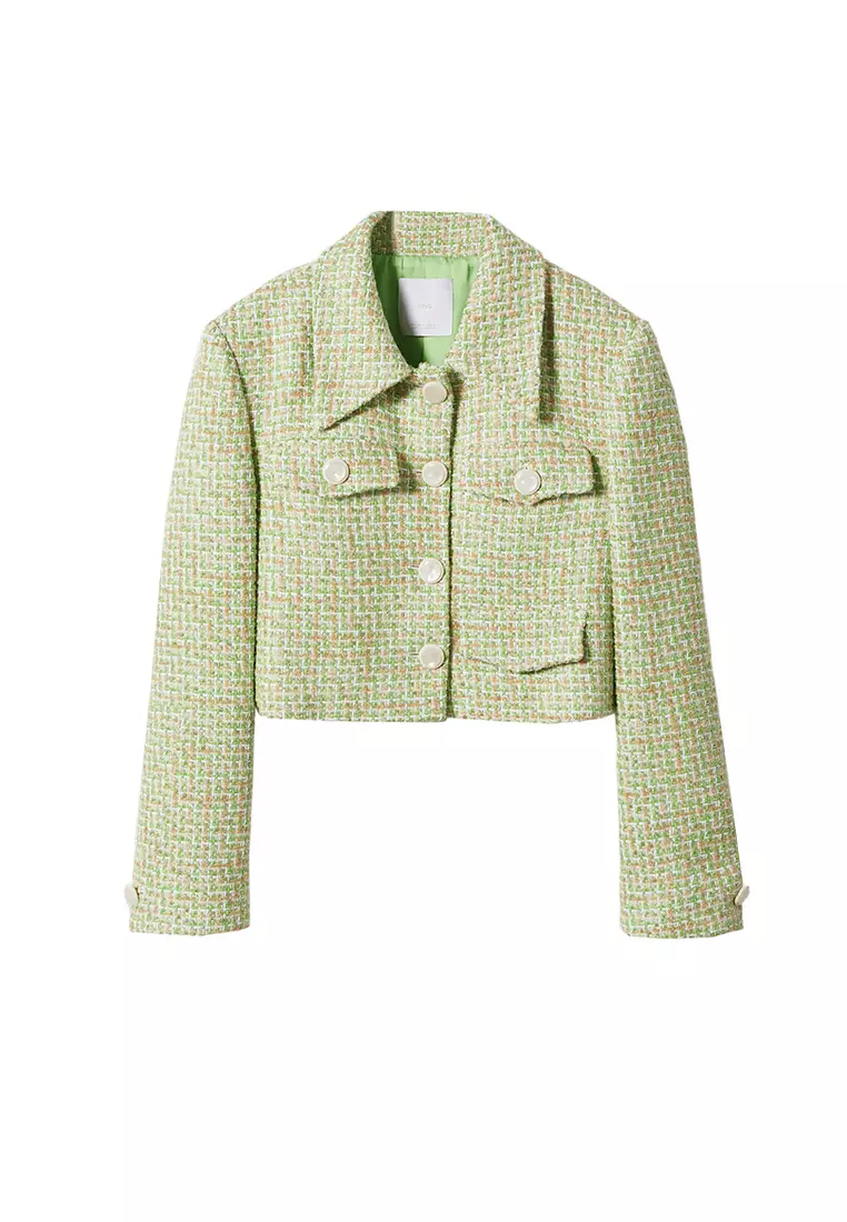 Tweed Jacket With Pearl Buttons