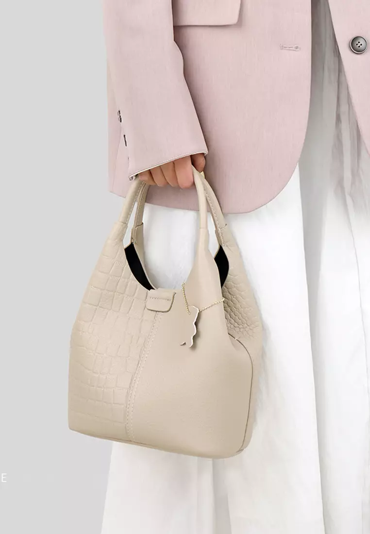 Versatile Patch Pattern Faux Leather Bucket Bag JW HD-2811