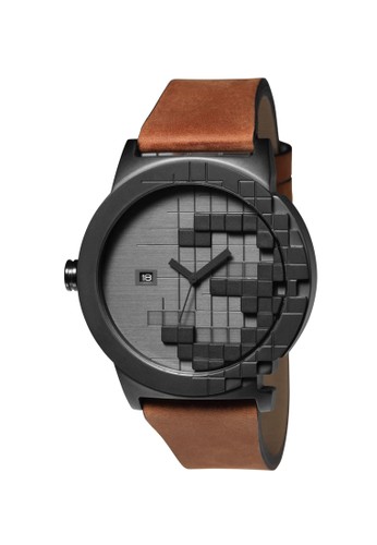 TACS Watch Pixel Red Brown