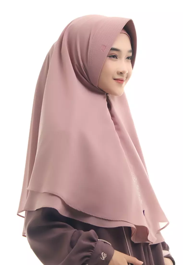 Rabbani - Kerudung Instan Dewasa Bugatti Exclusive Dusty Pink L