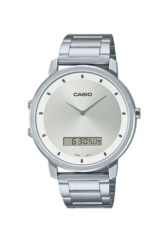 CASIO silver Casio Men's Analog-Digital Watch MTP-B200D-7E Silver Stainless Steel Band Watch for Men CF20AAC8B4877DGS_1