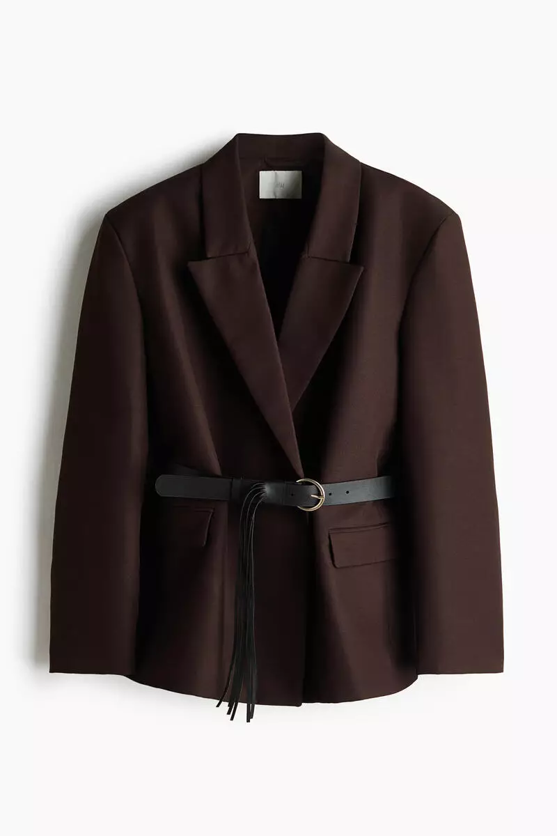 Belted blazer