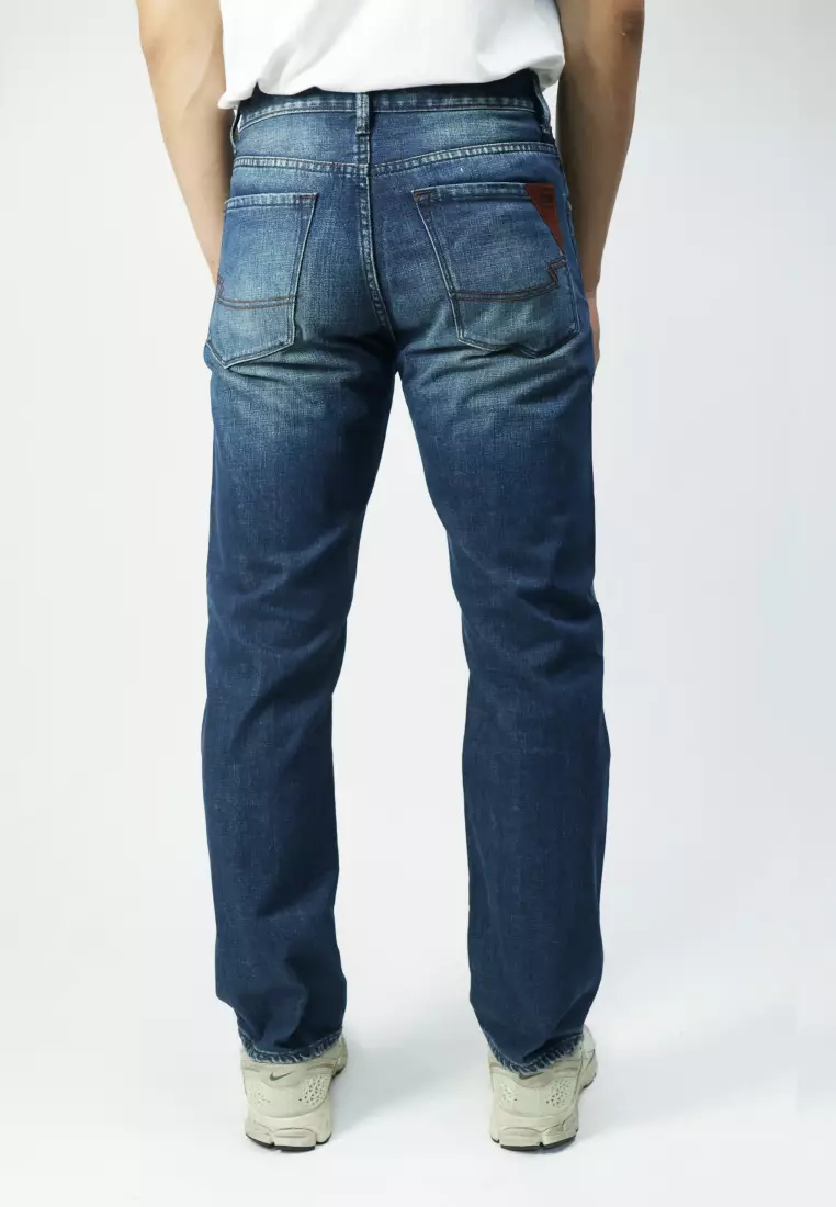 Emba Denim - BS08 Celana Panjang Denim Pria Regular Fit Dark Stone