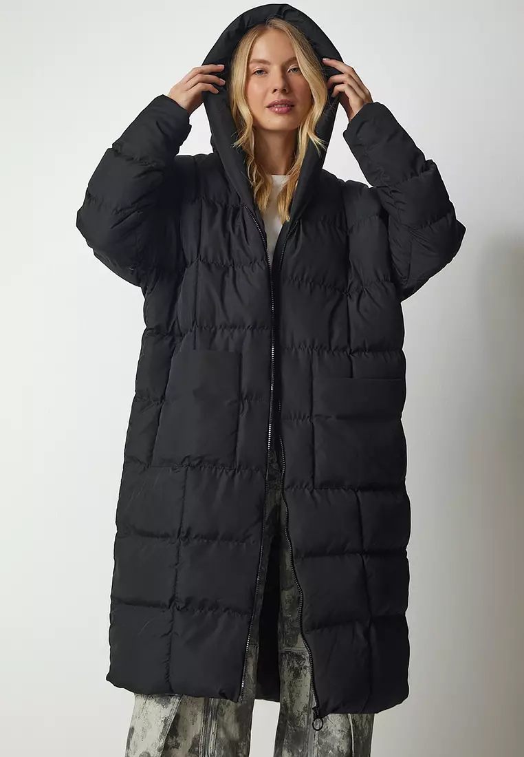 Hooded Long Inflatable Coat
