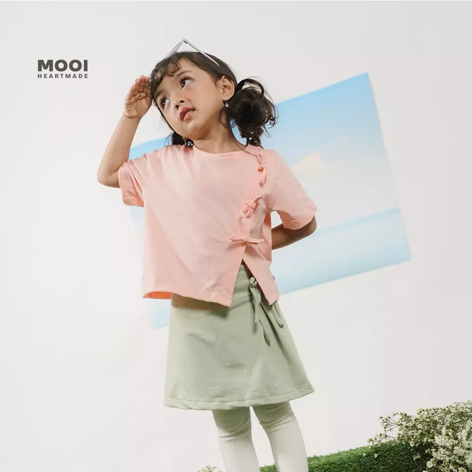 Mooi Atasan Anak Perempuan Livy Top - Pink Blossom
