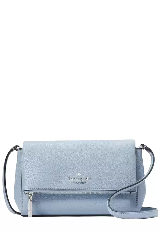 Leila Mini Zip Crossbody Bag in Muted Blue KE487