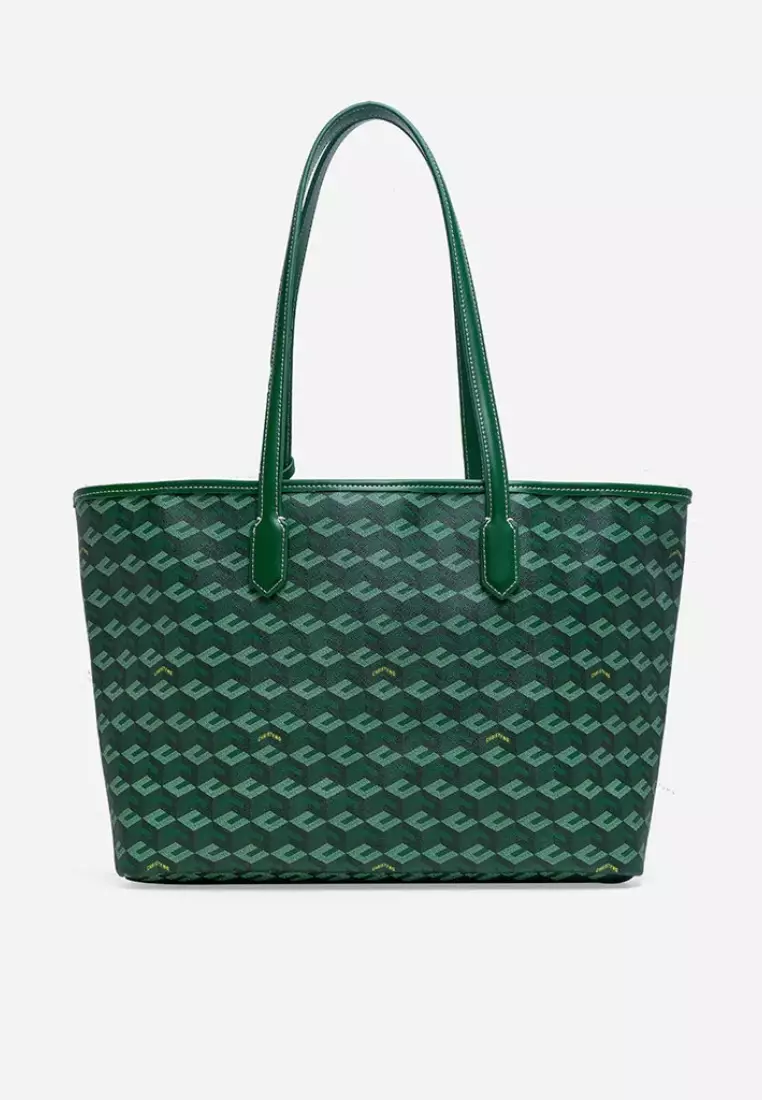 Russo Monogram Tote Bag Green