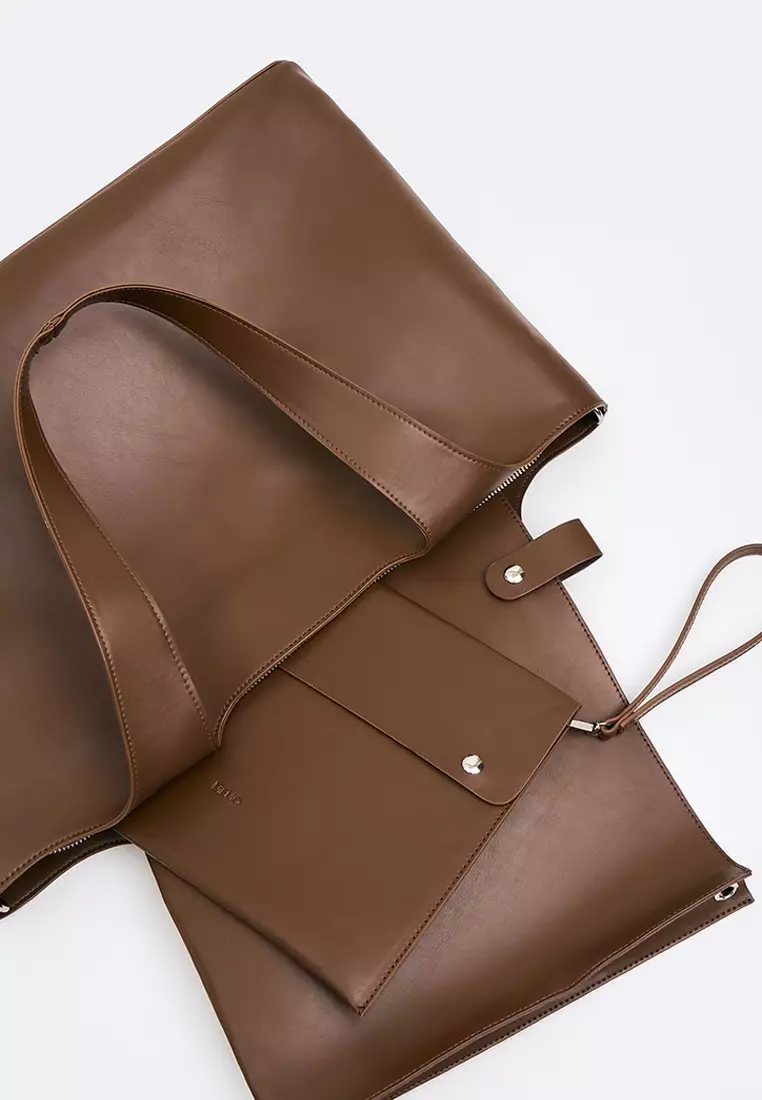 Pu  Customizable Work Bag with Zip Closure