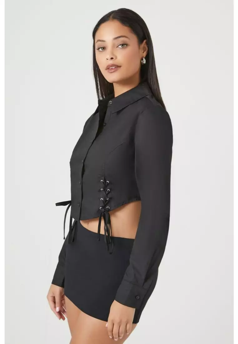 Black lace online shirt forever 21