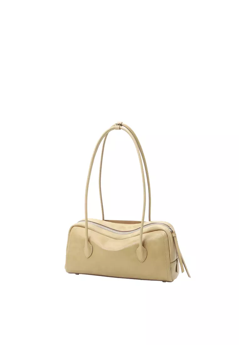 TONA Pocket East West Boston Bag - Distressed Milkshake Latte