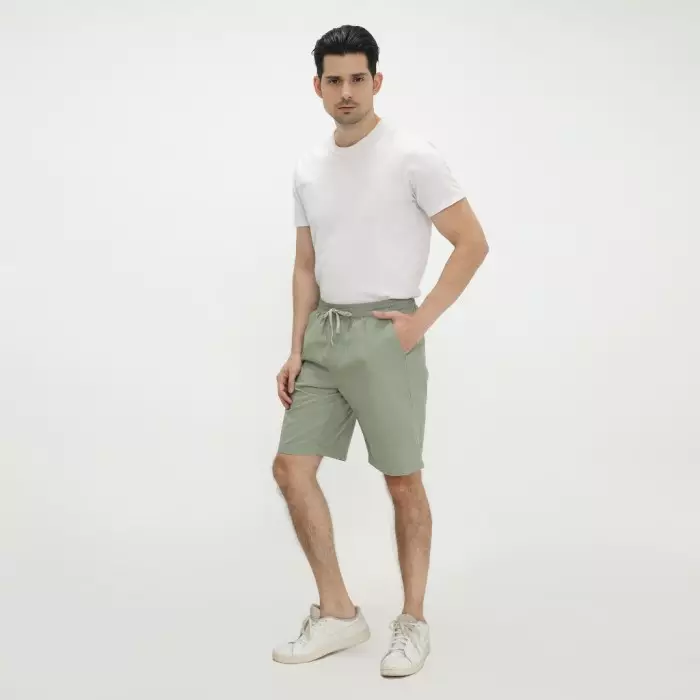 Platini Celana Pendek Karet Katun Sage Green 5334