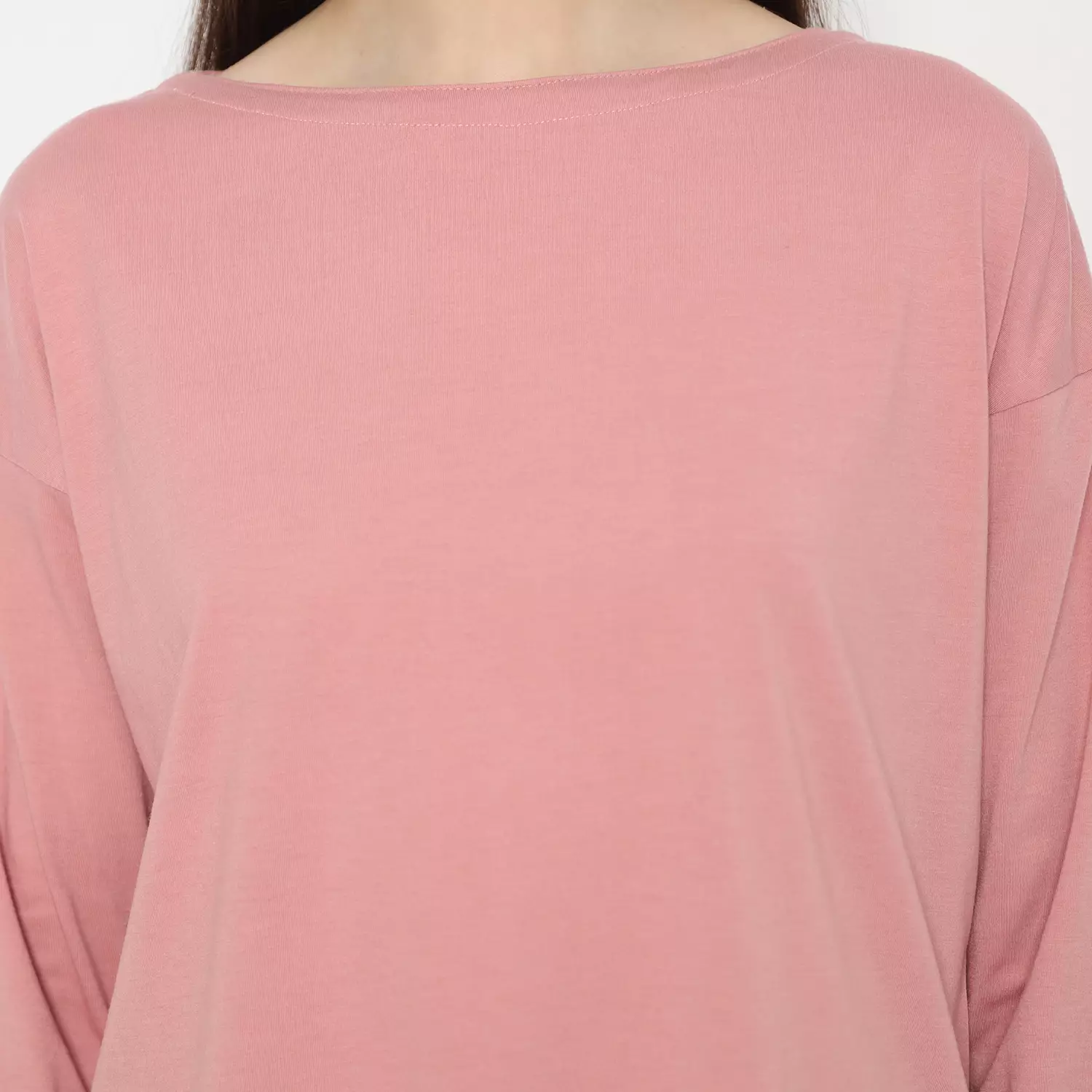 Matsuda Kaos Oversize Polos Wanita Lengan Panjang T Shirt Olive