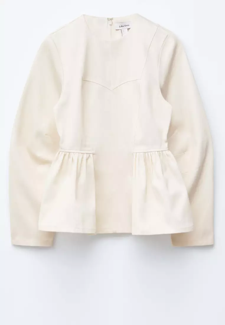 Cotton Peplum Top