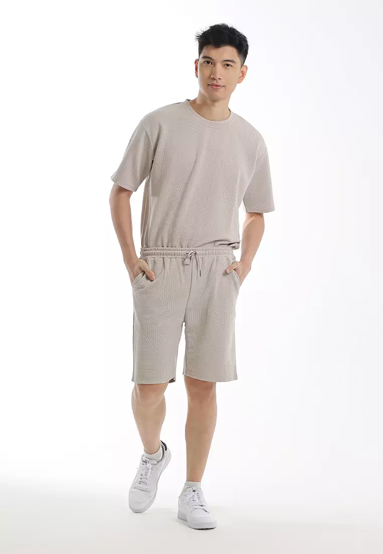 Forest Seluar Lelaki Pendek | Forest Jacquard Elastic Waist Short Pants Men - 665111