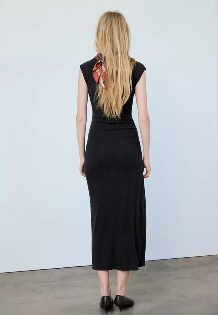 mango side slit knit dress Buy Ruched Knitted Online pb4