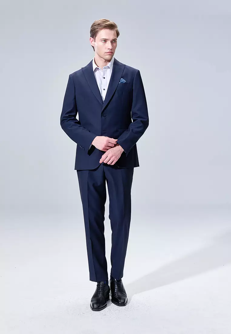 Midnight Blue Check Leisure Suit