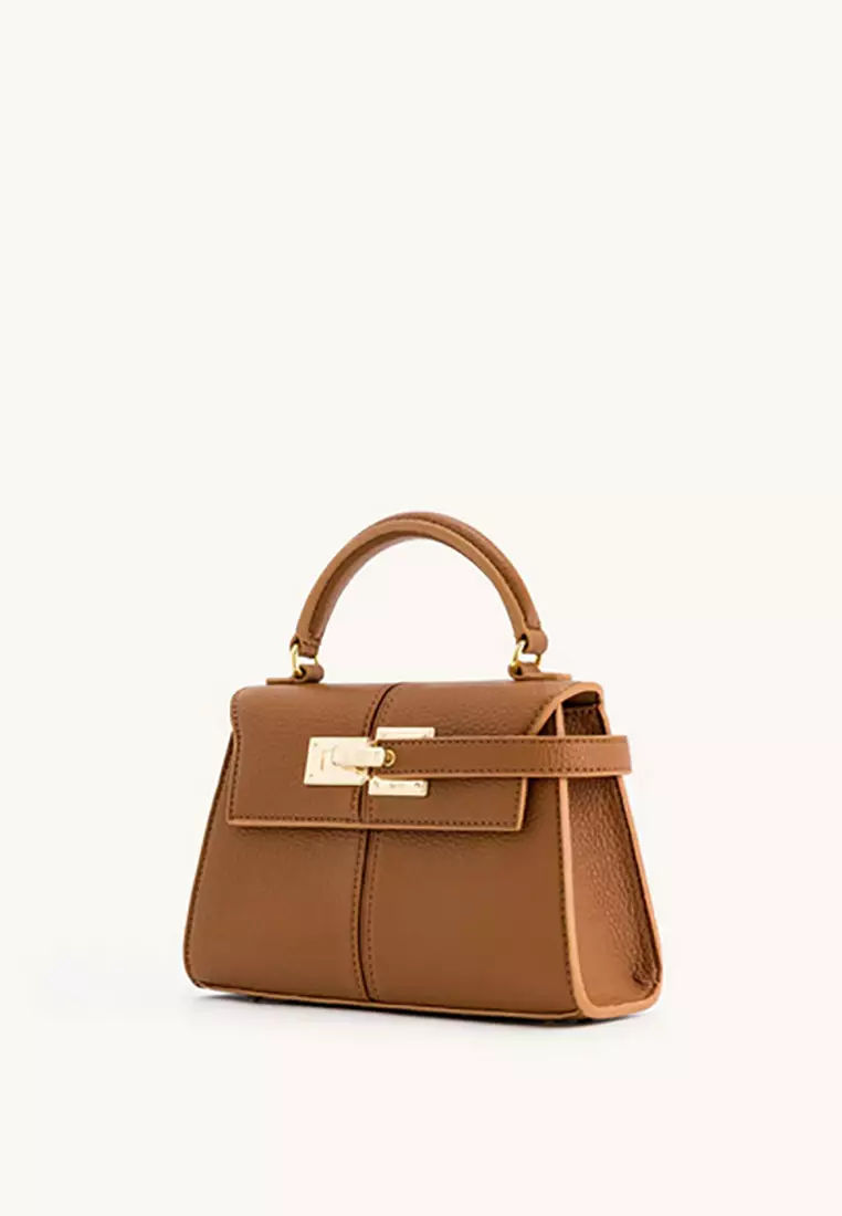 Elise Top Handle Bag - Brown