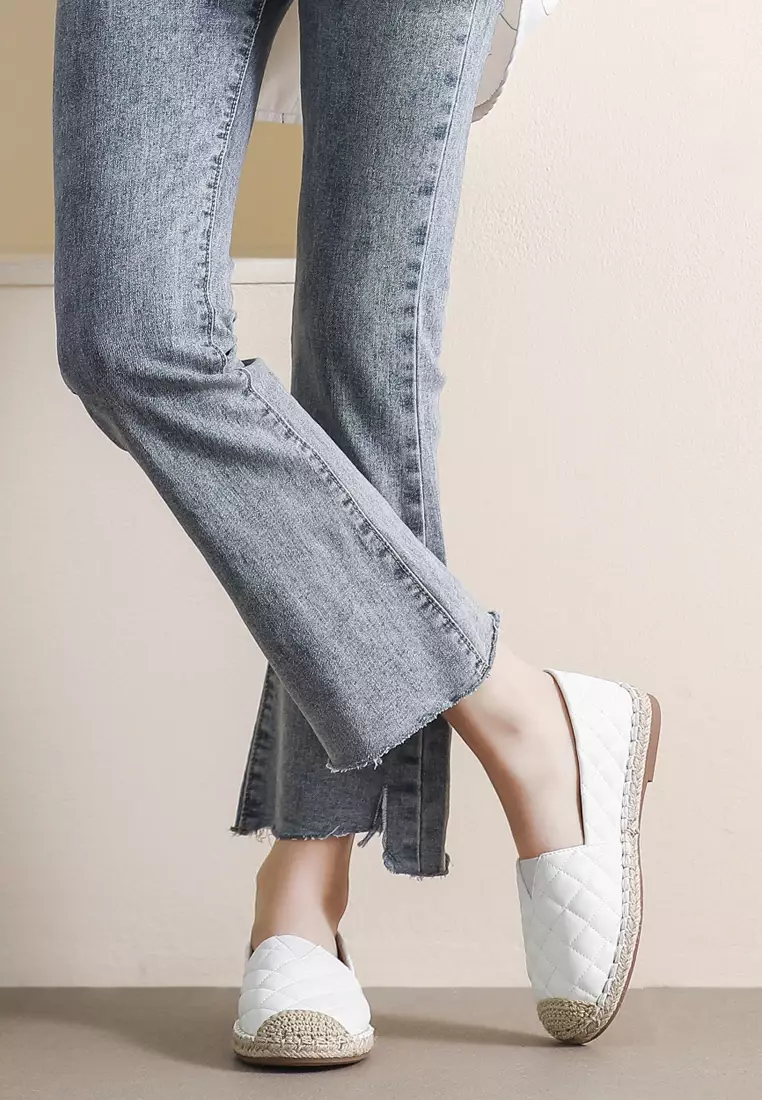 Rhombus texture Synthetic Leather Espadrilles WW221-1