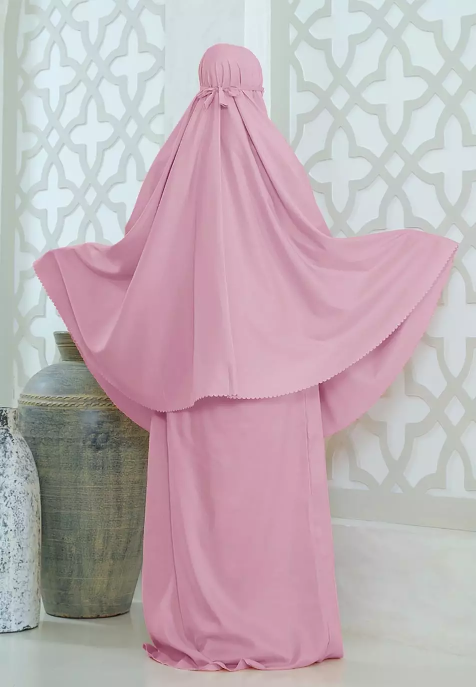 Zelena - Mukena Basic Sabira Lasercut 2in1 Prayer Set - Dewasa